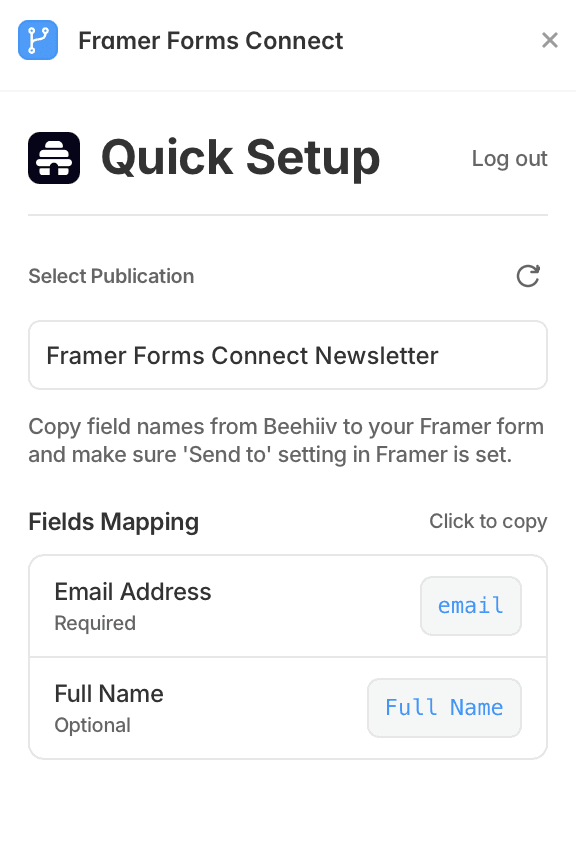 Connecting HubSpot from inside the plugin