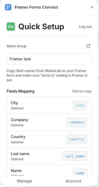Connecting HubSpot from inside the plugin