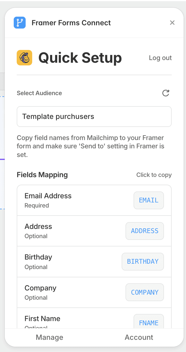 Connecting HubSpot from inside the plugin
